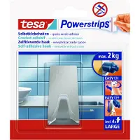 TESA Powerstrips haak L metaal rechthoekig