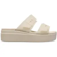 Crocs Brooklyn Buckle Low Dames Sandalen in Sandsteen