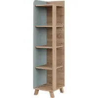 Vicco Karen Halfhoge kast – 30 x 128 cm met 4 compartimenten Sonoma/blauw
