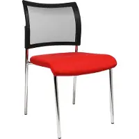 Topstar Bezoekersstoel - stof - net-rugleuning - rood - set van 2