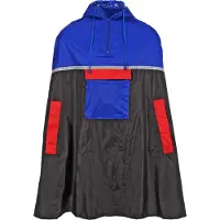 Fischer Fahrrad Unisex, Fietsjassen, Regenponcho Deluxe (Eén maat voor iedereen), Blauw, Zwart, Eén maat voor iedereen
