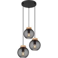 Globo Lighting Zwarte hanglamp Pablo gaas