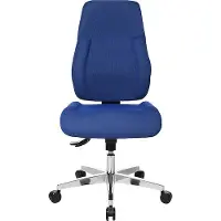 Topstar bureaustoel FEEL GOOD, synchroonmechanisme, zonder armleuningen, hoge rugleuning, grote kuipzitting, blauw