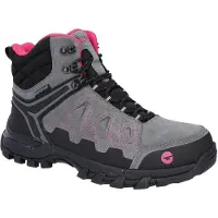 Hi-tec V-Lite Explorer WP Koe-Suède Leren Wandelschoenen Voor Dames Grijs/Fuchsia