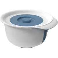 Rotho Fresh beslagkom - met spatdeksel - 4 liter - Horizon blauw