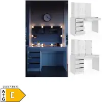 Vicco Sherry Kaptafel met licht – 120 cm met LED-verlichting Wit