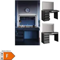 Vicco Sherry Kaptafel met licht – 120 cm met LED-spiegel Antraciet