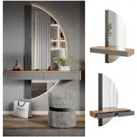 Vicco Melisa Kaptafel – 120 cm met 2 laden Grijs