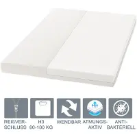 Juskys Koudschuimmatras - 160 x 200 cm - Hoog slaapcomfort & ergonomische lichaamsaanpassing