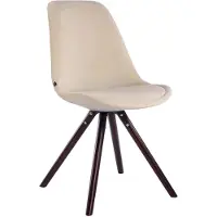 CLP Toulouse - Eetkamerstoel - Rond frame - Fluweel creme cappuccino