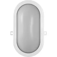 Ledvance LED-buitenlamp, industriële wandlamp voor gevelmontage, 11W, 840lm, 4000K, IP54, wit, met noodstroommodule,