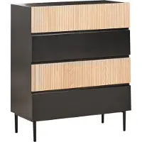 Beliani BLYTHE- Ladekast 4 lades - Zwart/Bruin - MDF