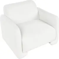 Beliani SALAND - Fauteuil - Wit - Polyester