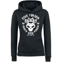 Five Finger Death Punch Trui met capuchon - Skull Knuckles - M tot XXL - voor Vrouwen - zwart - Maat M