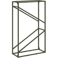 vidaXL Brandhoutrek 60x25x100 cm koudgewalst staal olijfgroen