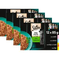 Sheba Kattenvoer - Mini Filets - Selectie van de Chef in Saus - Maaltijdzakjes 48x85g