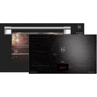 Gurari Inbouwoven EH 9309, met enkele telescoopgeleider, inbouwoven 90 cm 105L+KCT 9140 FI inductiekookplaat 90 cm