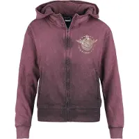 Sabaton Vest met capuchon - Valor Courage Honor - S tot M - voor Vrouwen - wijnrood - Maat S