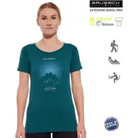 Brubeck Dames Outdoor Wool Pro Shirt – Merino Wol Blend – Lichtgewicht, Ademend & Sneldrogend – Voor Hiking & Wandelen - Groen - S