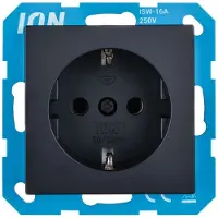 ION Industries Wandcontactdoos | RA V1/J1 Mat Zwart