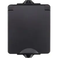 ION Industries Wandcontactdoos | Opbouw IP55 Zwart