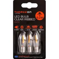 THORGEON E10 3X LED Kaarslampjes | 0.2W 8/55V 2100K | 821 180°