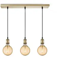 Home Sweet Home hanglamp pendel Vintage 3L Beam - brons
