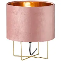Honsel Moderne tafellamp roze met goud - Rosalina