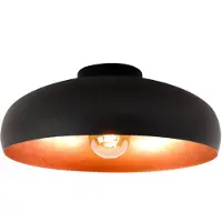Eglo Plafondlamp Mogano Zwart/Koper 40 cm