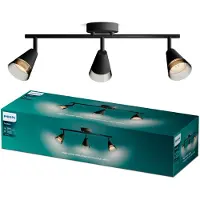 Philips Cleft plafondspot | 3x GU10 | Rookglas
