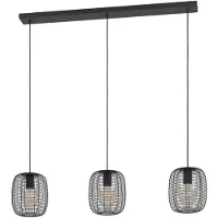 Eglo 3 Lichts Draadlamp Derwen 3x E27 Oe20cm Zwart