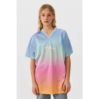 Coolcat football T-shirt Sage multi Meisjes Polyester V-hals Printopdruk - maat 170/176