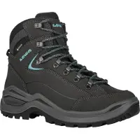 Lowa - Dames wandelschoenen - Renegade Evo GTX Mid Ws W Asphalt/Turquoise voor Dames - Maat 5,5 UK - Grijs