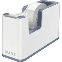 Leitz WOW Plakbandhouder - Inclusief 1 Rol Plakband - Grijs/Wit