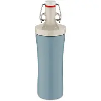 Koziol Waterfles / Drinkfles, 425 ML, Natuur Bloemen Blauw, Organic Bio-Circular - | Plopp To Go