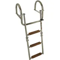 Jero Marine Zwemtrap Steiger en Zwemplateau Rvs 3 Treden Klapbaar