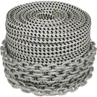 Jero Marine 12mm Ankerlijn 50m Polyester met 6mm x 10m Ankerketting