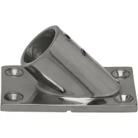 Jero Marine Railingsteun 25mm 45 graden met Rechte Voet Rvs