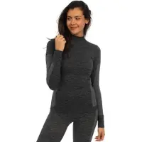 Heatkeeper Thermoshirt Lange Mouw Dames Premium Zwart Melange-XL