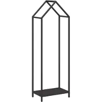 vidaXL Brandhoutrek 40x25x120 cm koudgewalst staal zwart