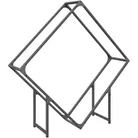 vidaXL Brandhoutrek 100x25x100 cm koudgewalst staal antracietkleurig