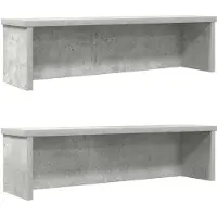 vidaXL Keukenrekken stapelbaar 2 st 50x15x16 cm betongrijs