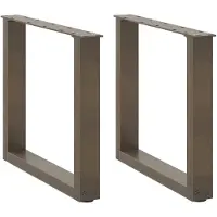 vidaXL Salontafelpoten 2 st U-vormig 50x(42-43) cm staal naturel