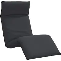 vidaXL Ligstoel inklapbaar 175x54x8,5 cm Oxford stof zwart