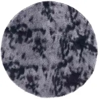 vidaXL Hoogpolig vloerkleed NAVARRA 120x120 cm polyester donkergrijs
