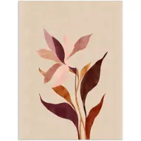 PosterMonkey Poster 90x120 cm - Bloemen - Blaadjes - Minimalistisch - Roze - Posters - Kamer decoratie - Wanddecoratie woonkamer - Muurdecoratie slaapkamer