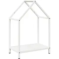 vidaXL Brandhoutrek 40x25x60 cm koudgewalst staal wit