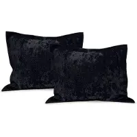 Linnick Velvet Kussensloop - Zwart - Kussensloop 60x70cm - Kussenslopen Set van 2