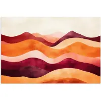 PosterMonkey Poster 90x60 cm - Abstract - Landschap - Golven - Posters - Kamer decoratie - Wanddecoratie woonkamer - Muurdecoratie slaapkamer
