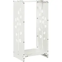 vidaXL Brandhoutrek 40x30x80 cm koudgewalst staal wit